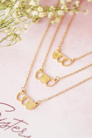 Necklace Three SisterS Gold Color Stainless Steel h5 Picture3